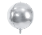 Preview: XL Folienballon Orbz - Silberne Kugel - ø 40cm